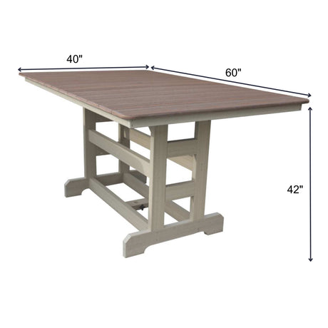 Classic Outdoor Amish Poly Rectangle Bar Height Table - P-Upstate Amish Furniture