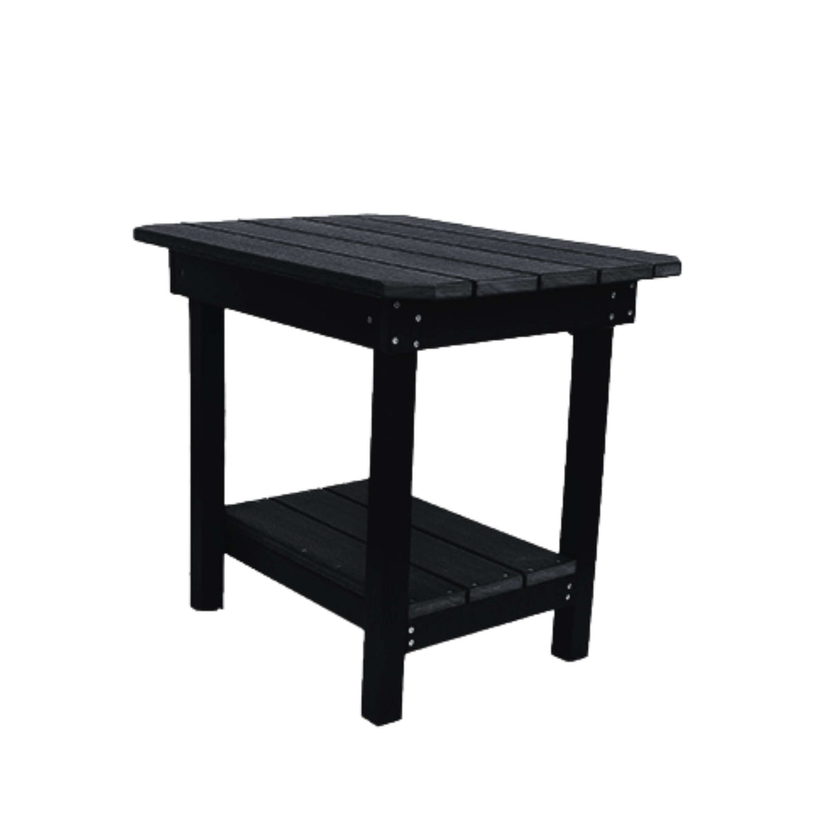 Clipped Corner Outdoor Poly Amish End Table - Black