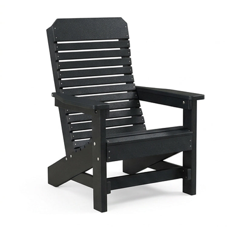 Comfort Back Poly Amish Beach Chair - Dark Gray