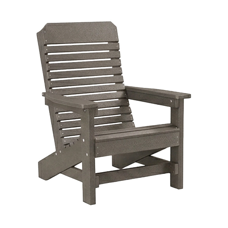 Comfort Back Poly Amish Beach Chair - Light Gray