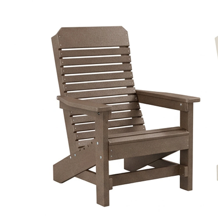 Comfort Back Poly Amish Beach Chair - Weatherwood