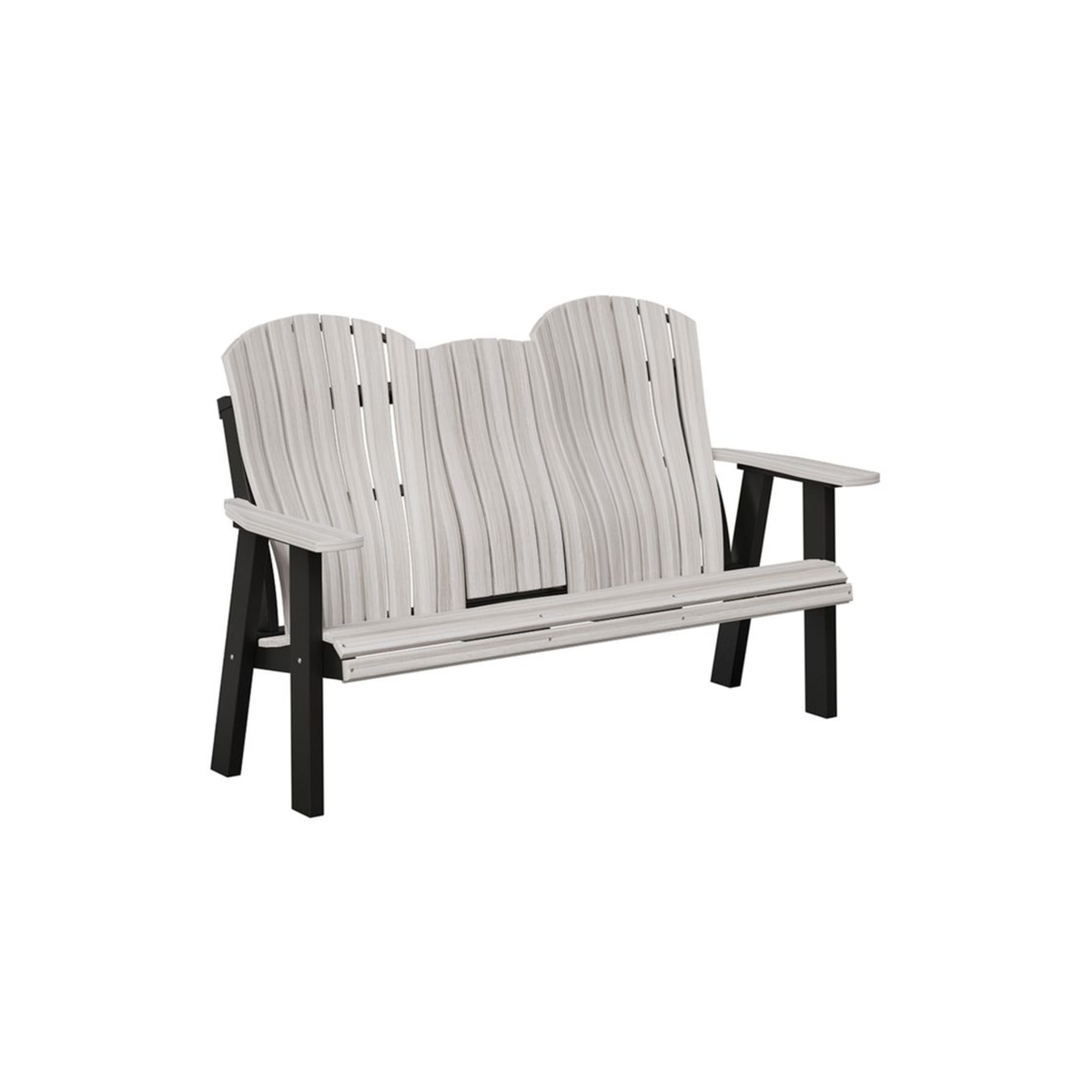 Comfort Bentback 5' Amish Park Bench - SS&B