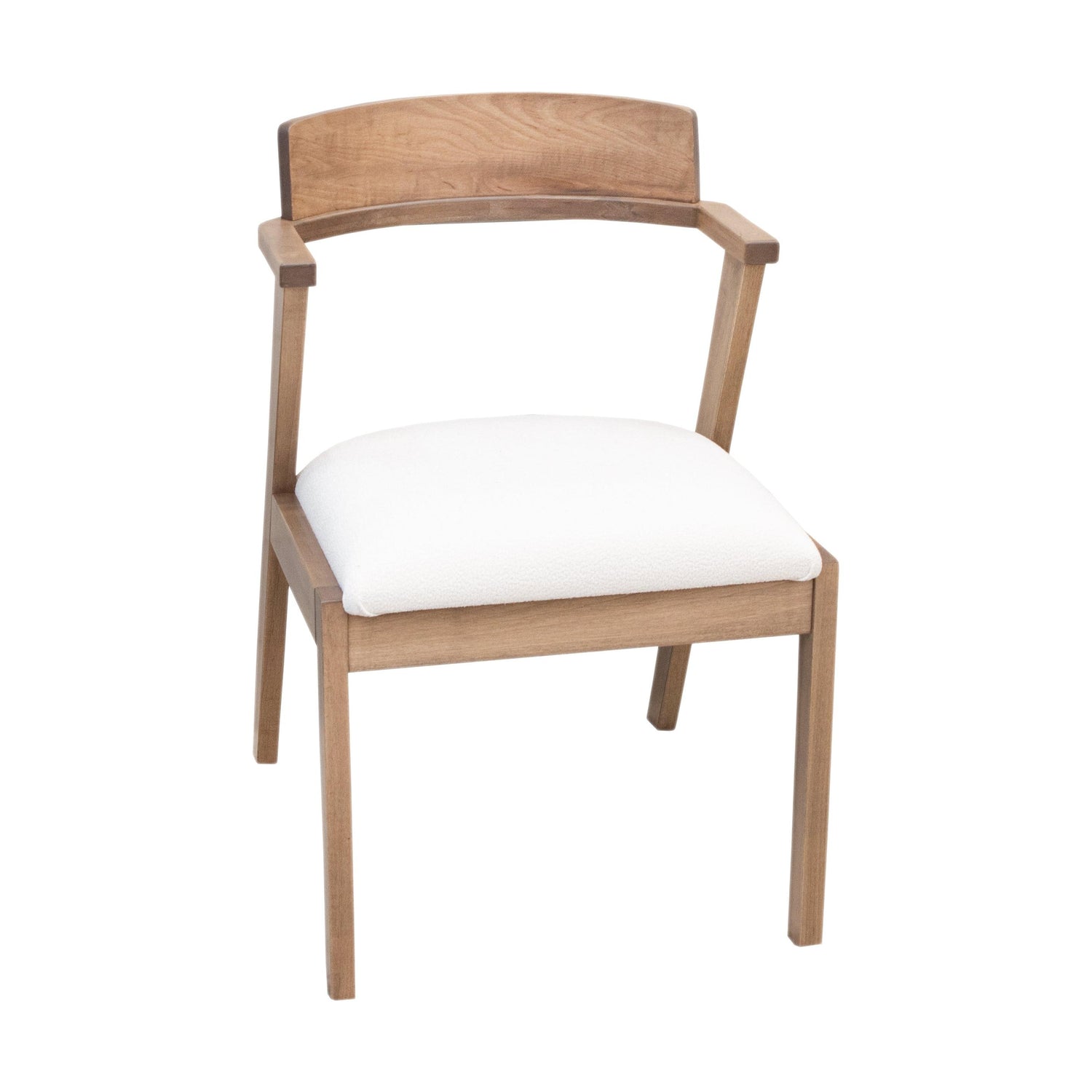 Cordelle Maple Wood Mid Century Dining Chair with Fabric Seat | WB