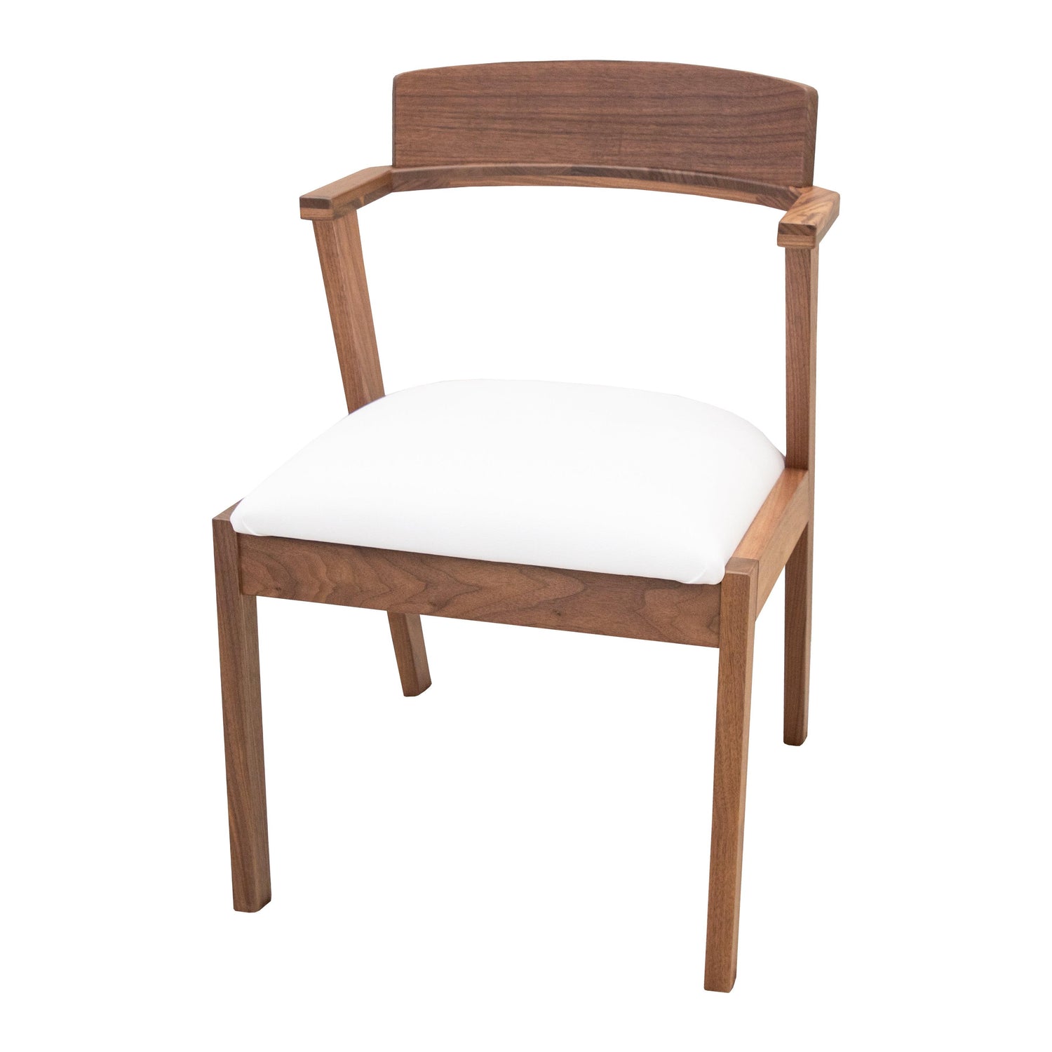Cordelle Mid Century Walnut Wood Dining Chair with Fabric Seat | NAT