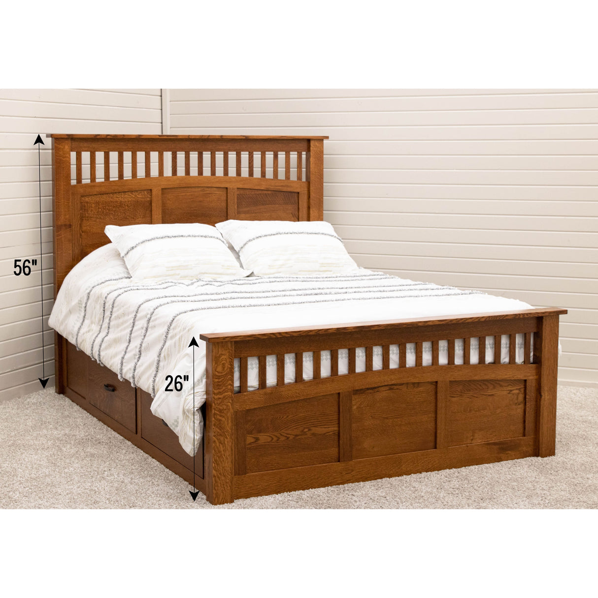 Craftsman Mission Storage Platform Bed