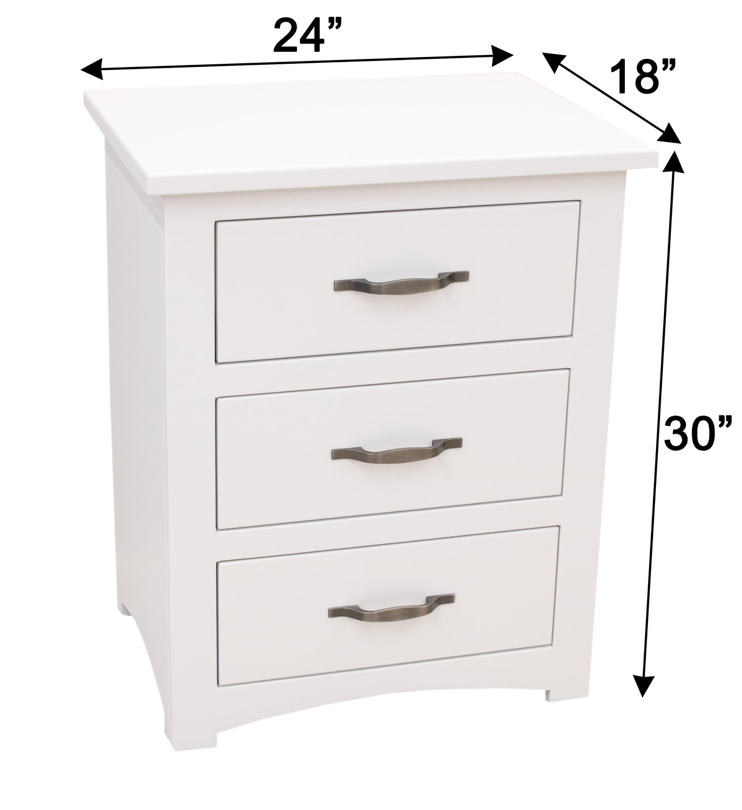 Weston 3-Drawer Nightstand