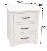 Weston 3-Drawer Nightstand