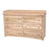 Weston Maple Wood 6-Drawer Nursery Dresser with Changing Topper | BLS