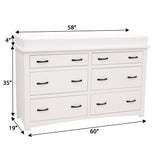 Craftsman Mission 6-Drawer Nursery Dresser with Changing Topper