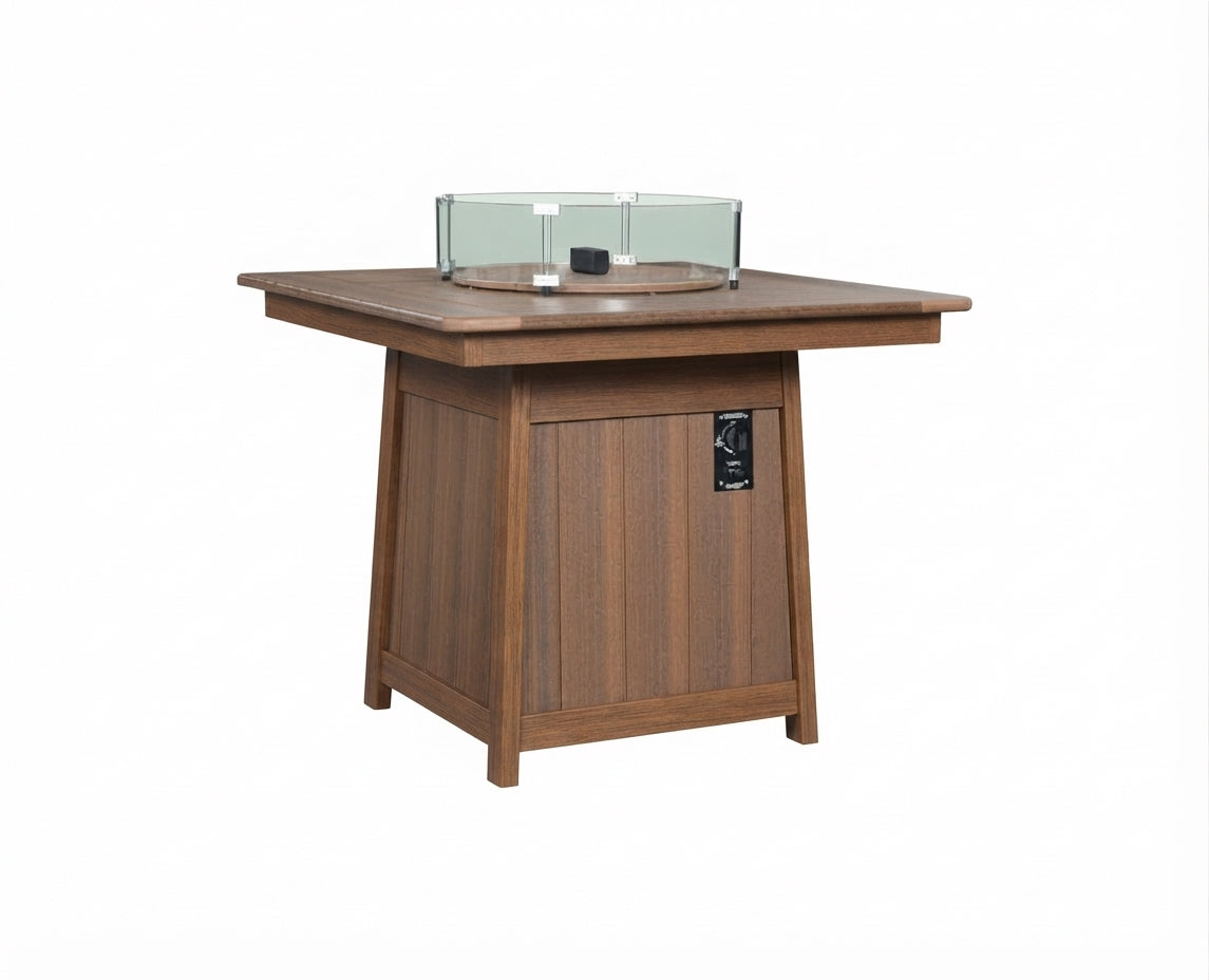 Crystal Square Fire Pit Bar Table - AM