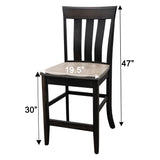 Curlew 24" Black & Wood Stationary Bar Stool | M-DK&RWO-GRB
