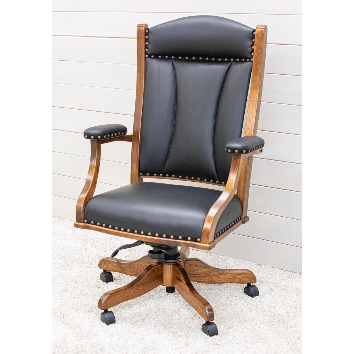 DC55 Black Leather Office Chair | H-ASB