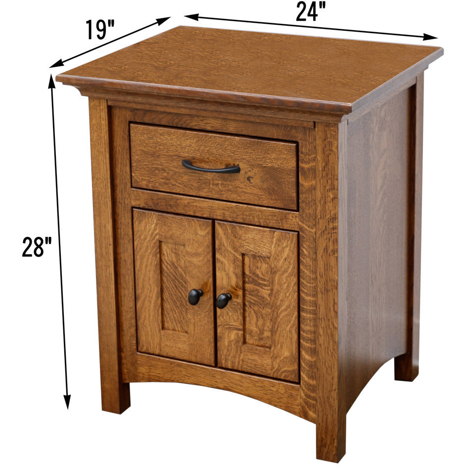 Mission 1-Drawer, 2-Door Nightstand