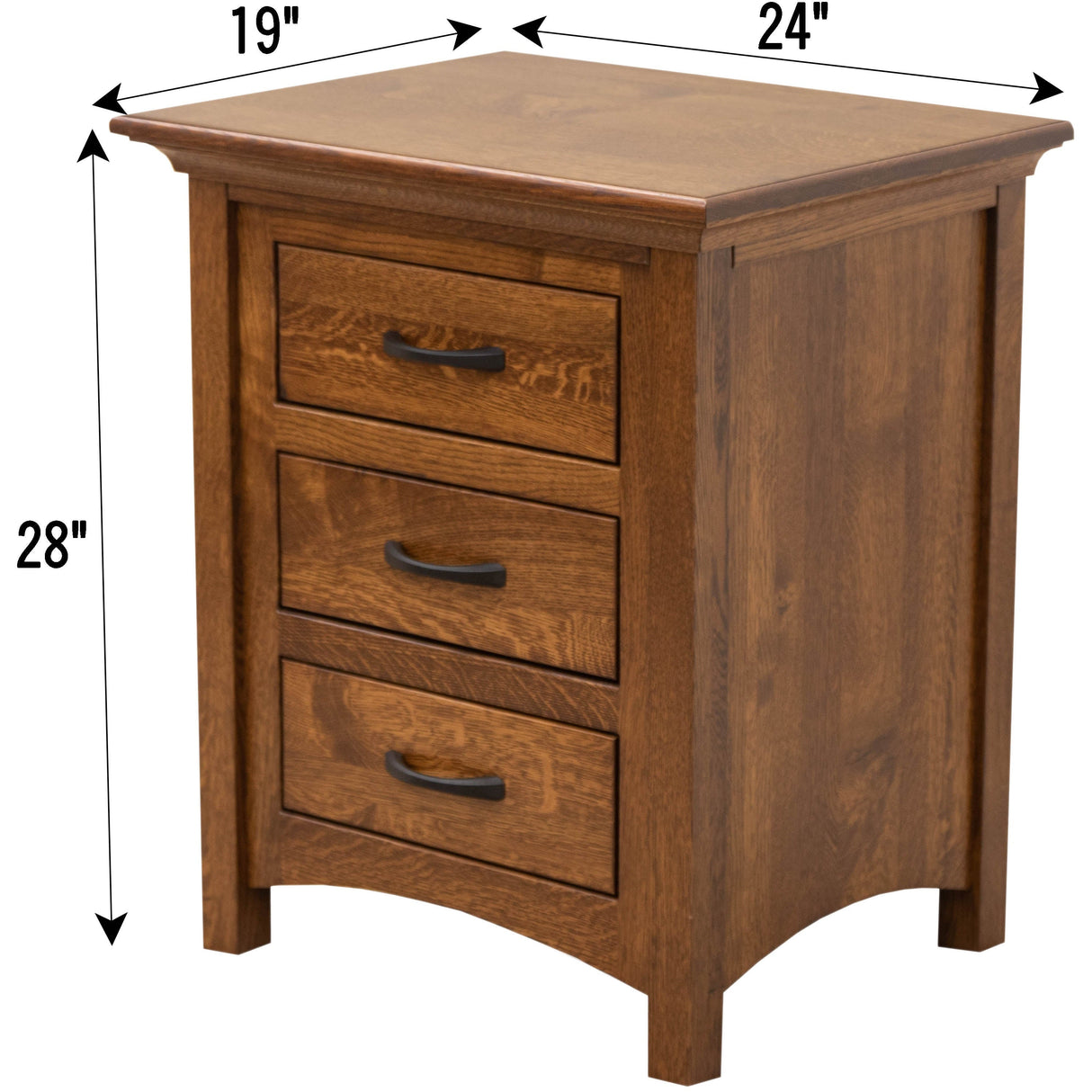 Mission 3-Drawer Nightstand