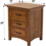 Mission 3-Drawer Nightstand