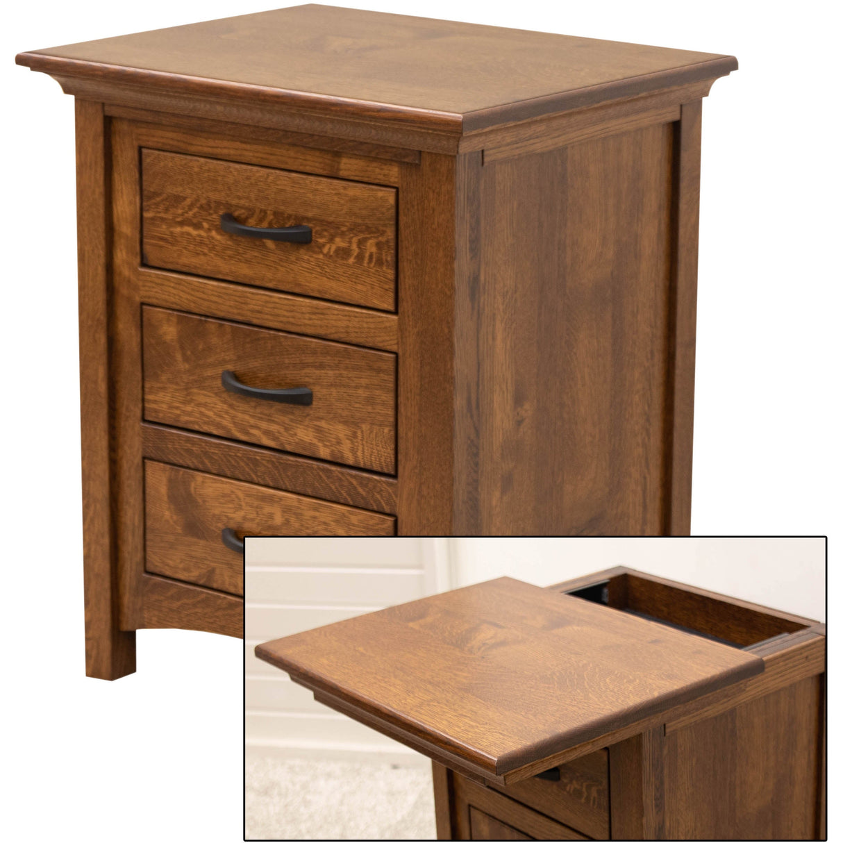 Mission 3-Drawer Nightstand