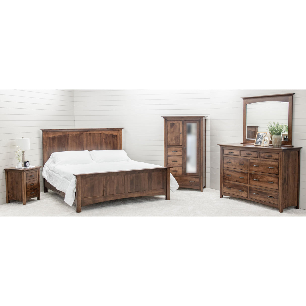 Mission Queen Maple Wood Storage Platform Bed | ASB