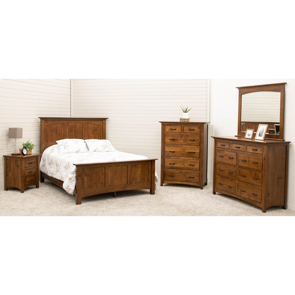 Mission Full Quarter Sawn White Oak Wood Storage Platform Bed | ASB
