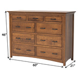 Mission 9-Drawer Tall Dresser