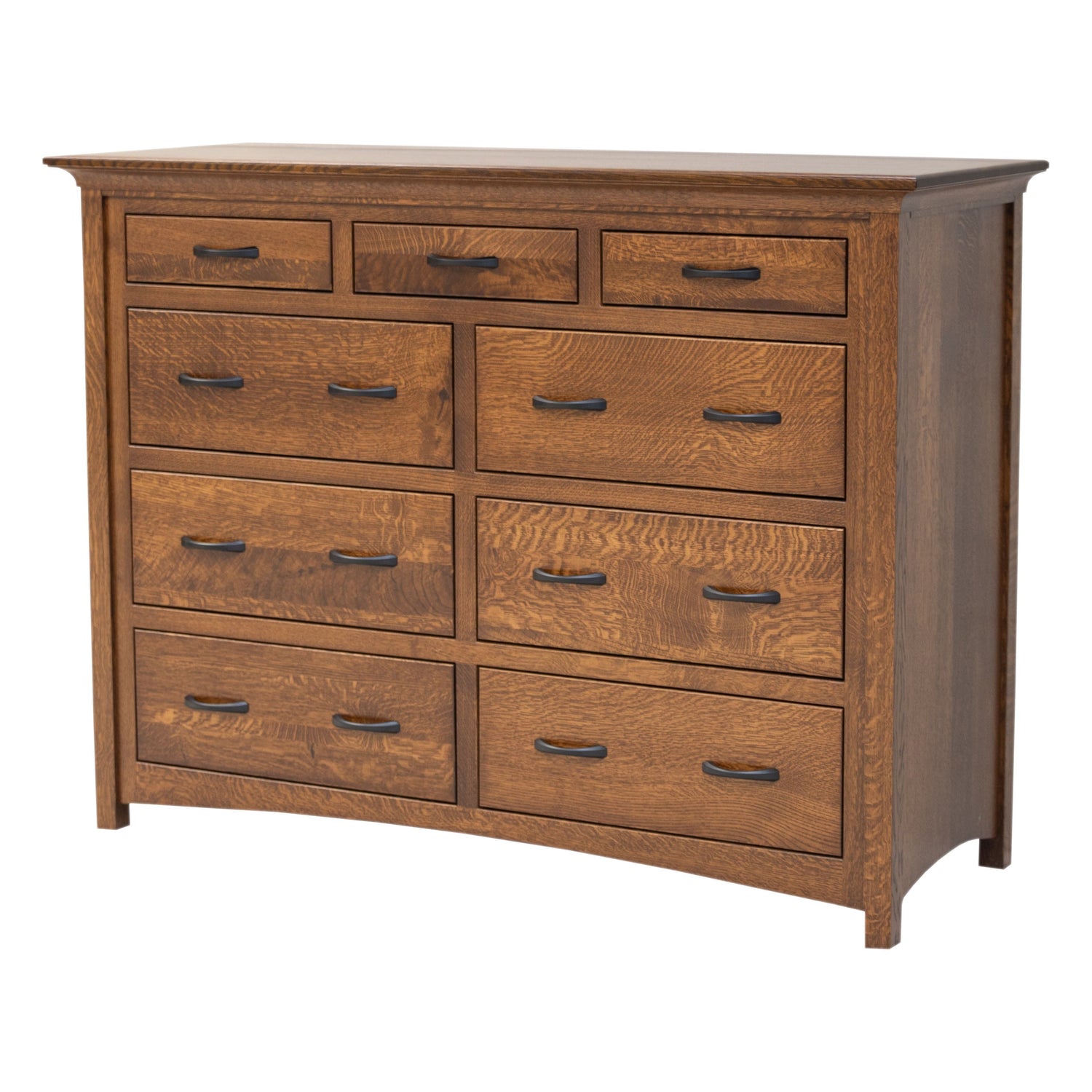Mission Quarter Sawn White Oak Wood Tall Dresser in Asbury Brown Upstate Amish Furniture Mission Quarter Sawn White Oak Wood Tall Dresser in Asbury Brown Upstate Amish Furniture