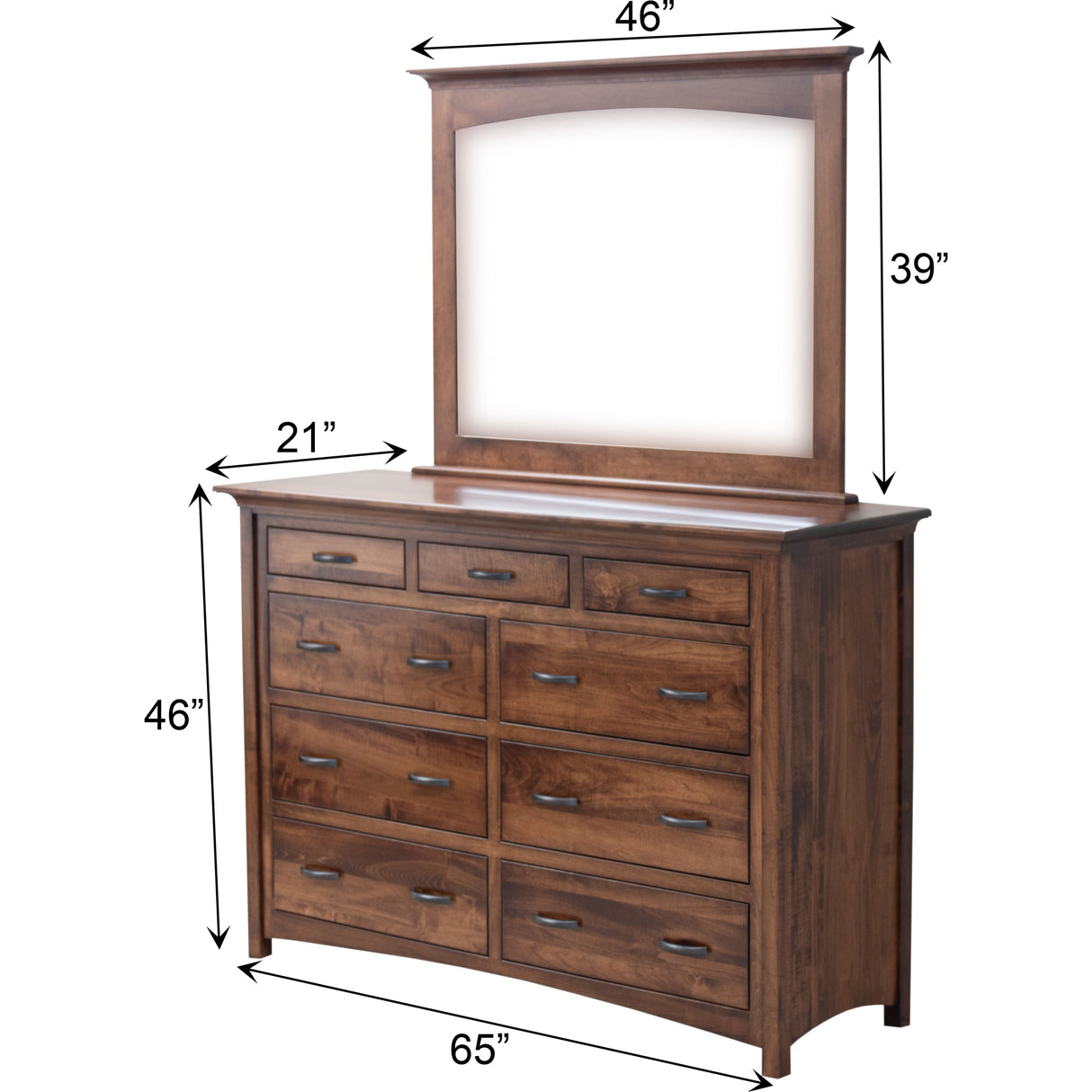 Mission 9-Drawer Tall Dresser