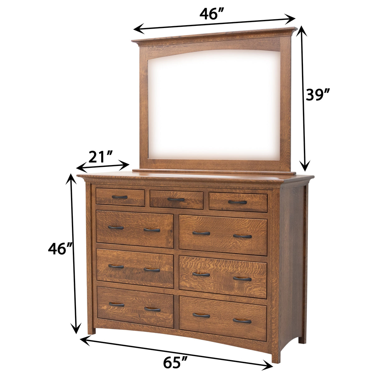 Mission 9-Drawer Tall Dresser