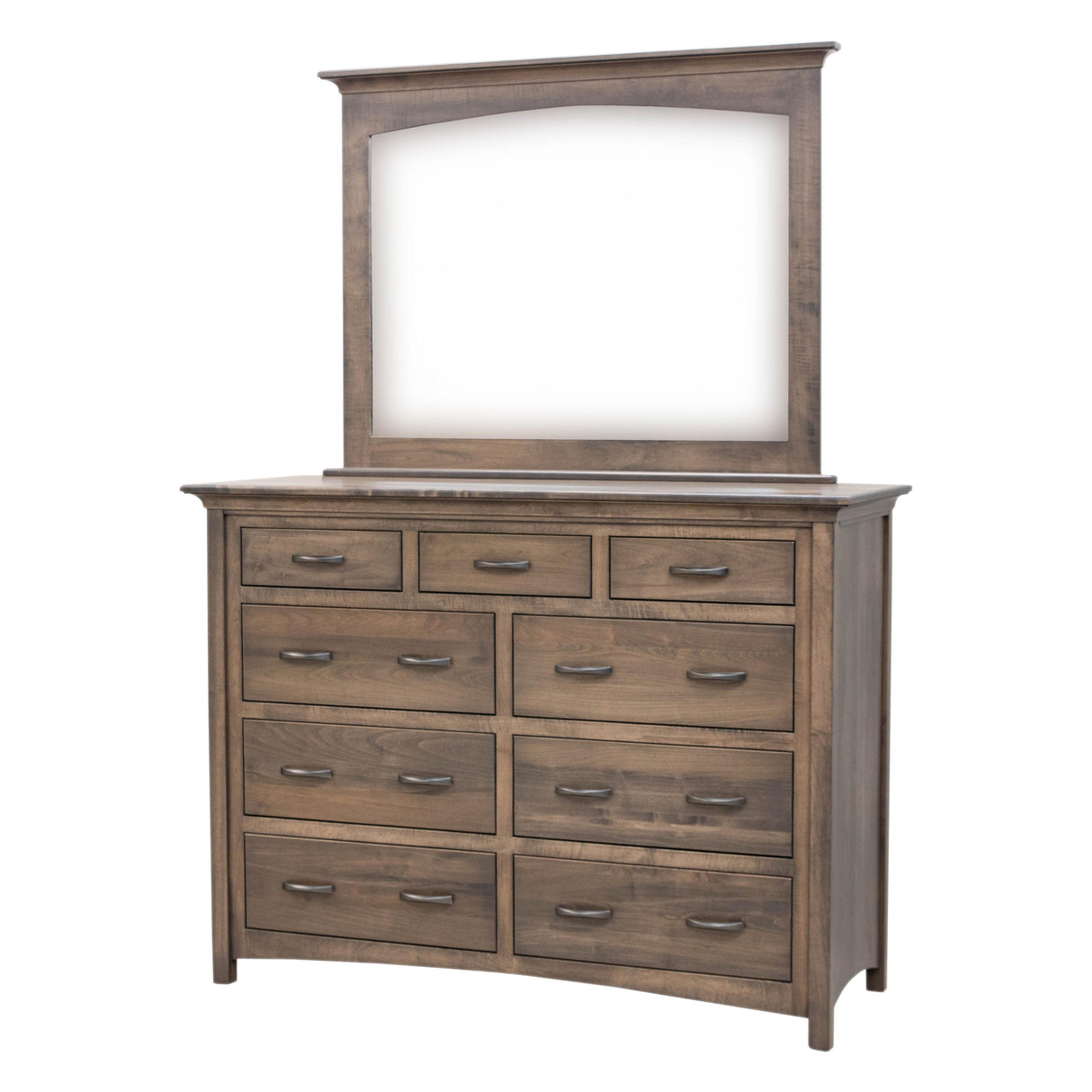 Mission Maple Wood Arched Dresser Mirror | SP