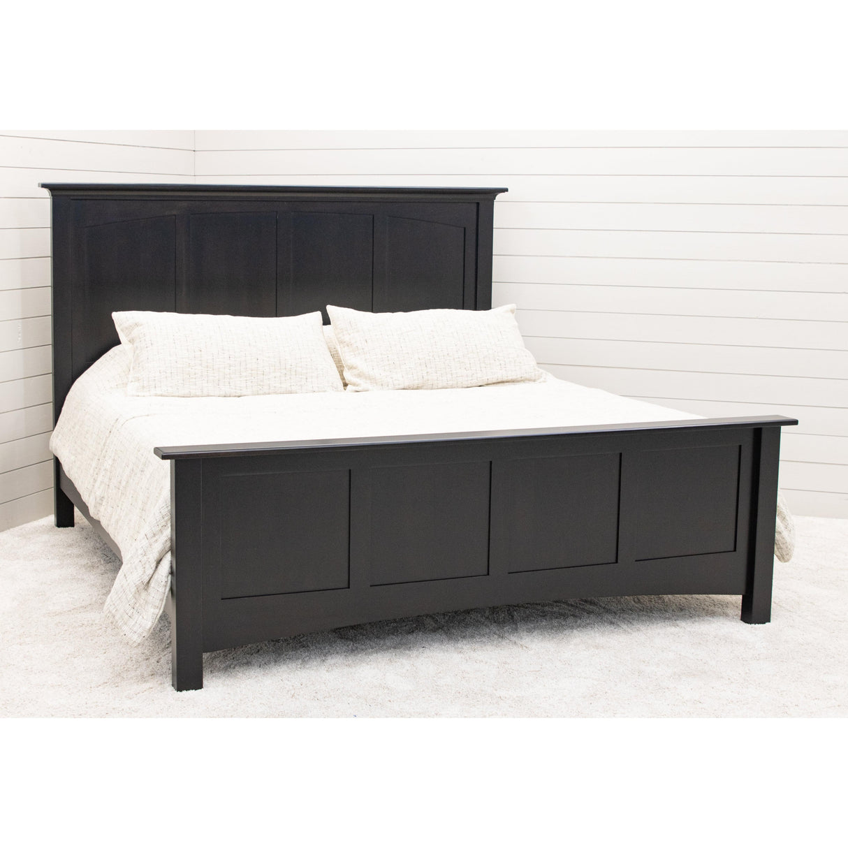 Mission Queen Black Maple Wood Storage Platform Bed | EB