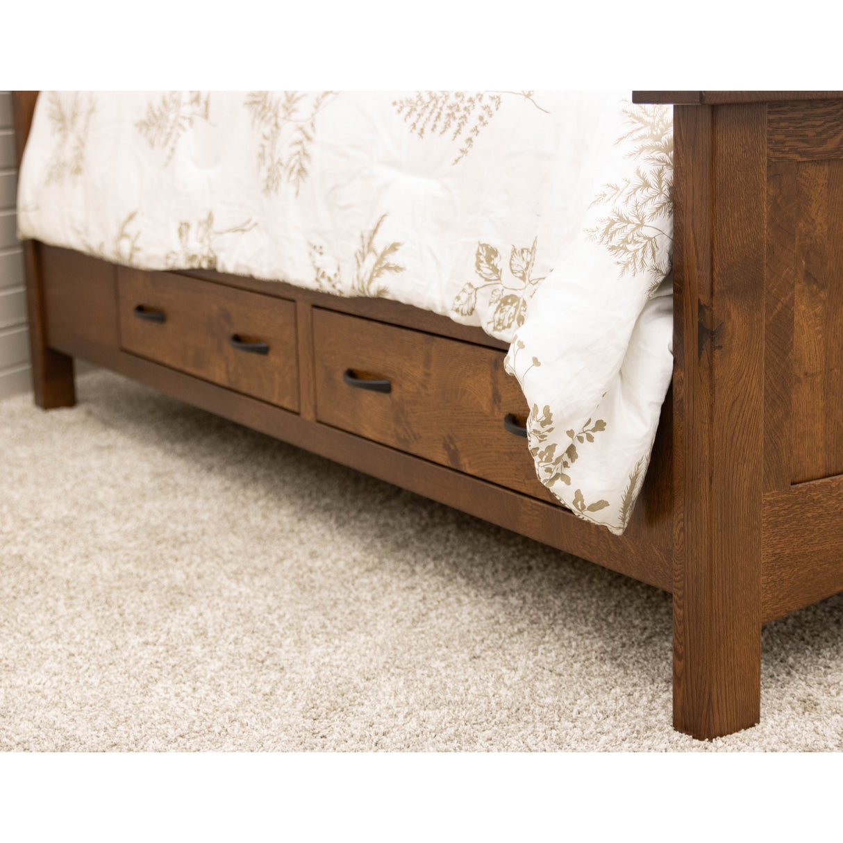 Mission Wood Panel Storage Platform Bed