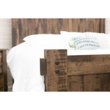 Roughsawn California King Maple Wood Storage Platform Bed with Arched Headboard | CO
