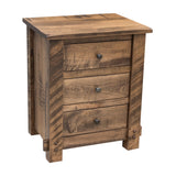 Roughsawn Maple Wood 3-Drawer Nightstand | CO