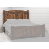 Roughsawn Queen Maple Wood Storage Platform Bed with Arched Headboard | HC