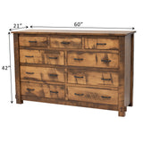 Roughsawn 9-Drawer Tall Dresser