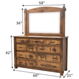 Roughsawn 9-Drawer Tall Dresser