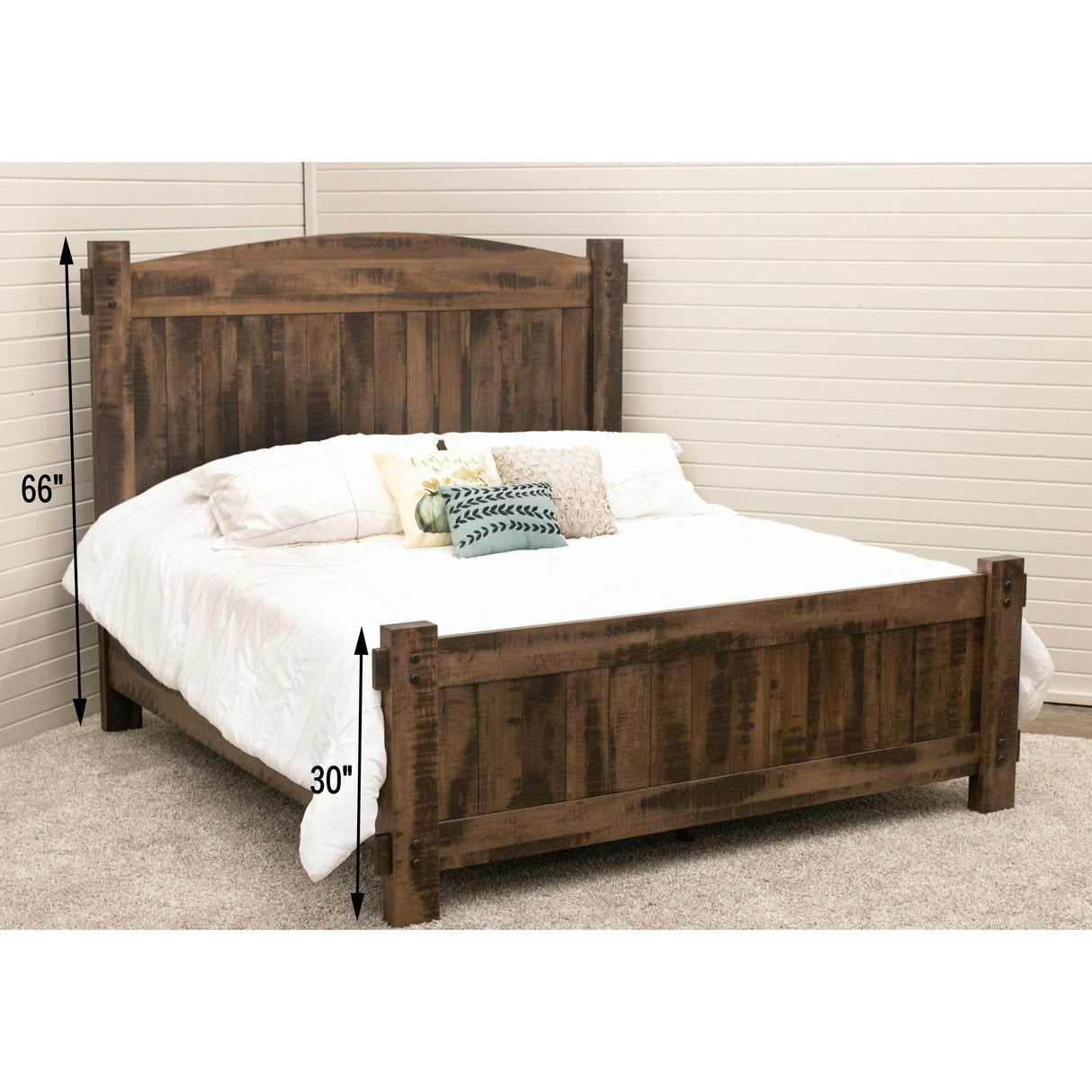 Roughsawn Bed with Arched Headboard