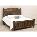 Roughsawn California King Maple Wood Storage Platform Bed with Arched Headboard | CO