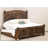 Roughsawn California King Maple Wood Storage Platform Bed with Arched Headboard | CO