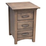 Mission Maple Wood 3-Drawer Nightstand | SP