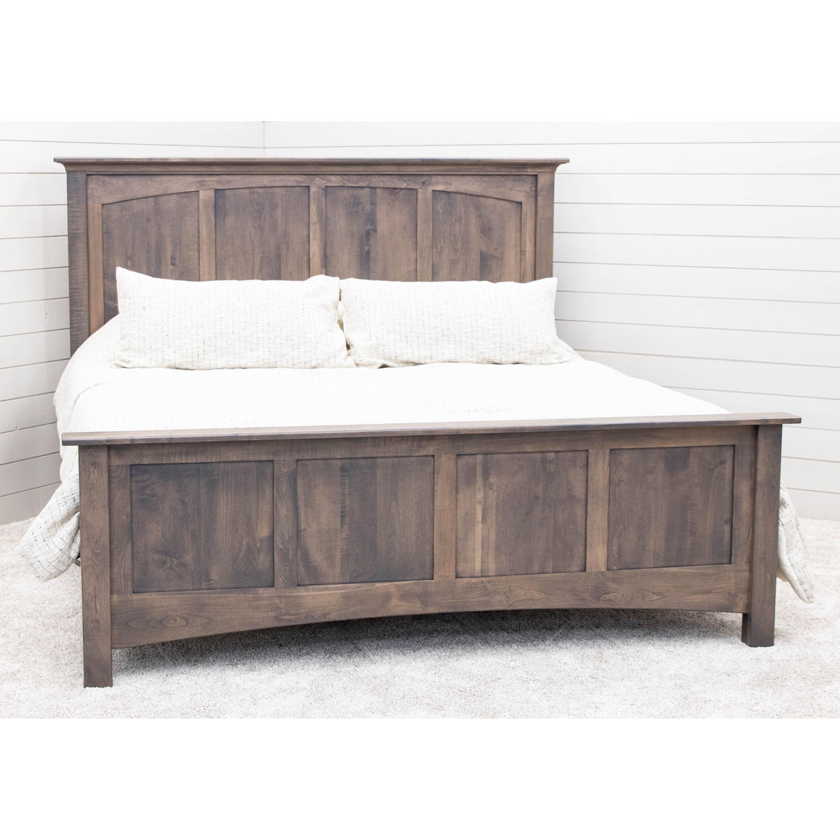 Mission Queen Maple Wood Storage Platform Bed | SP