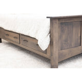 Mission Queen Maple Wood Storage Platform Bed | SP
