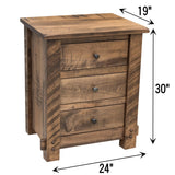 Roughsawn 3-Drawer Nightstand