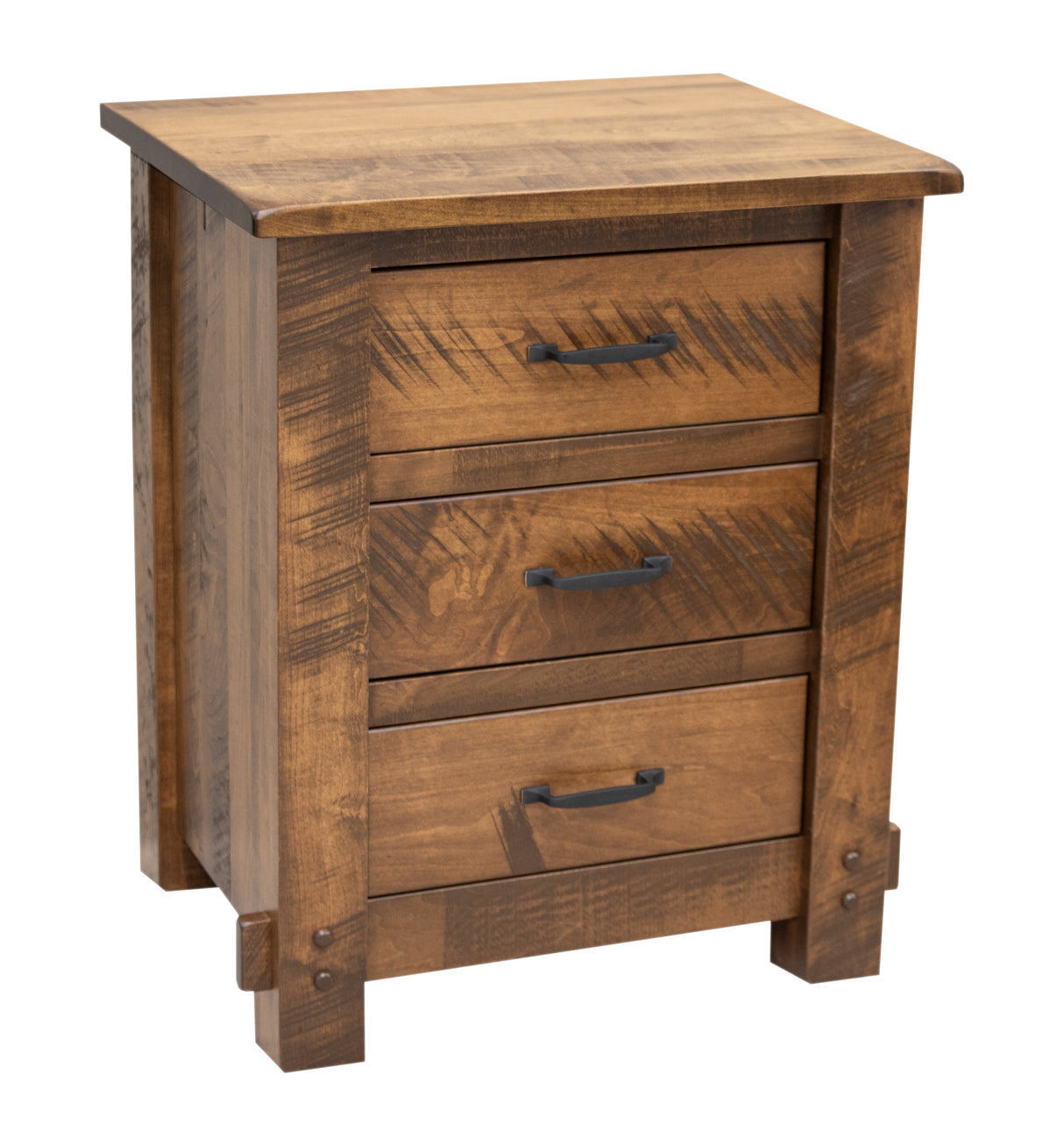 Roughsawn 3-Drawer Nightstand