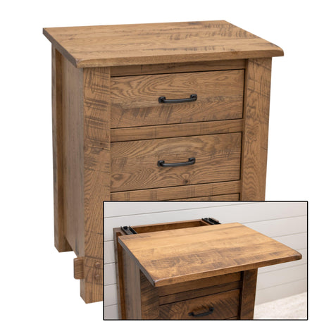 Roughsawn 3-Drawer Nightstand
