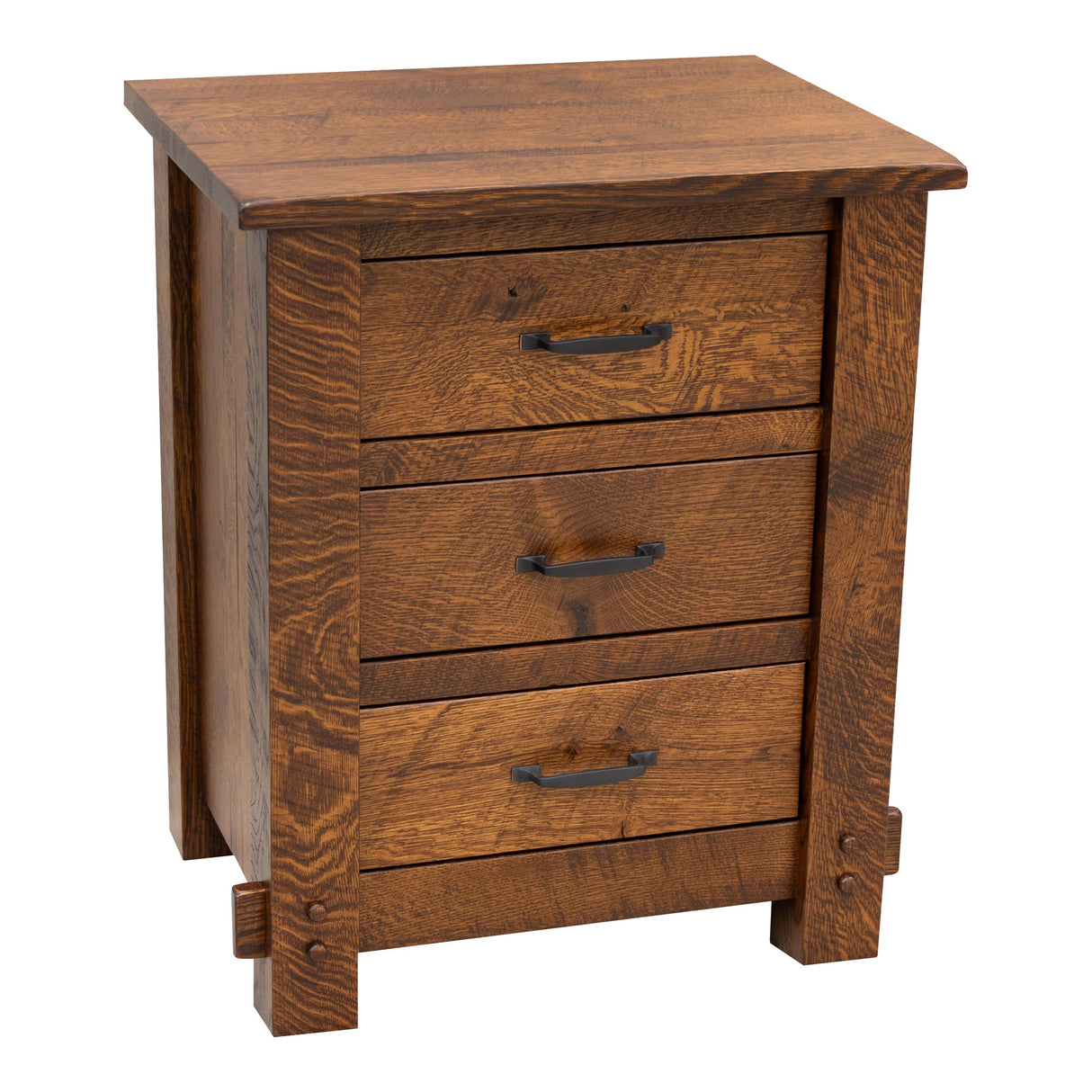 Roughsawn 3-Drawer Nightstand