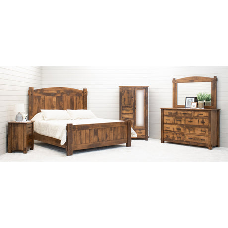 Roughsawn Solid Wood Straight Headboard Only
