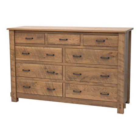 Hudson Rustic Walnut Wood 9-Drawer Tall Dresser with Natural Finish – Upstate Amish Furniture Hudson Rustic Walnut Wood 9-Drawer Tall Dresser with Natural Finish – Upstate Amish Furniture