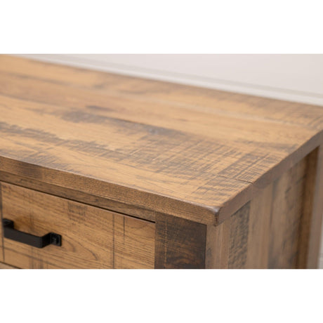 Roughsawn Hickory Wood 9-Drawer Tall Dresser | CO