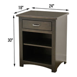 Weston 1-Drawer, Open Nightstand