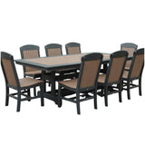 Gateway Poly Amish Outdoor Dining Side Chair - Black/Mahogany-Upstate Amish Furniture