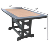Deluxe Outdoor Amish Poly Rectangle Bar Height Table - S-Upstate Amish Furniture